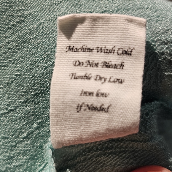 Mine teal sleeveless button down front tie fitted shirt top size S US - Picture 10 of 10